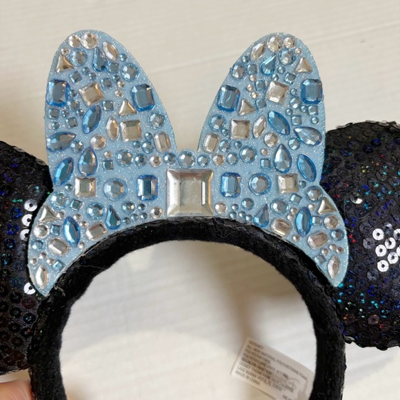 Disneyland 60th Anniversary Diamond Celebration Minnie Mouse Ears Headband Bow - Picture 7 of 13
